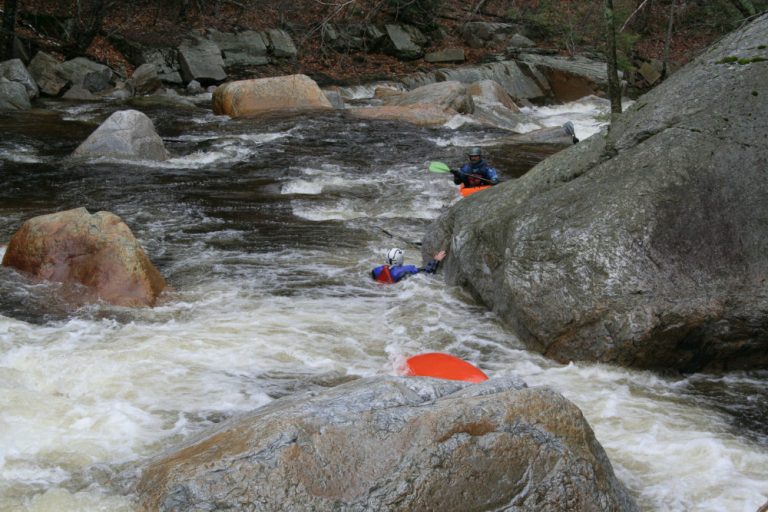 Kayaker carnage on the Big Branch of Otter Creek Vermont Whitewater Kayaking