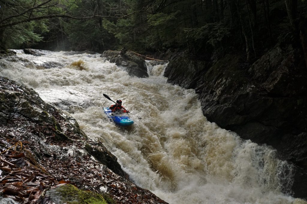 Ben Schott runs Mustang a Class V rapid on the Gihon River Vermont Whitewater Kayaking