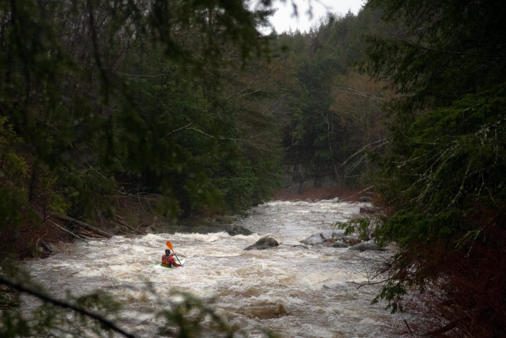 Scott Gilbert runs a rapid on the Cold River Rutland Vermont Whitewater Kayaking