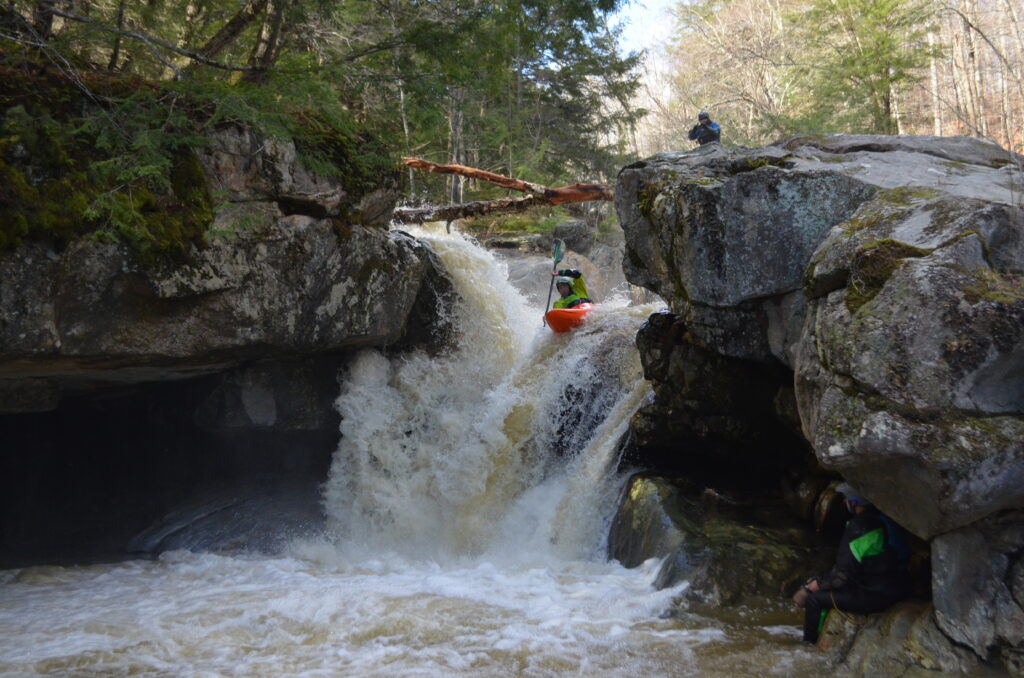 Culley Thomas runs "Depends" falls on Joiner Brook Bolton Vermont Whitewater Kayaking