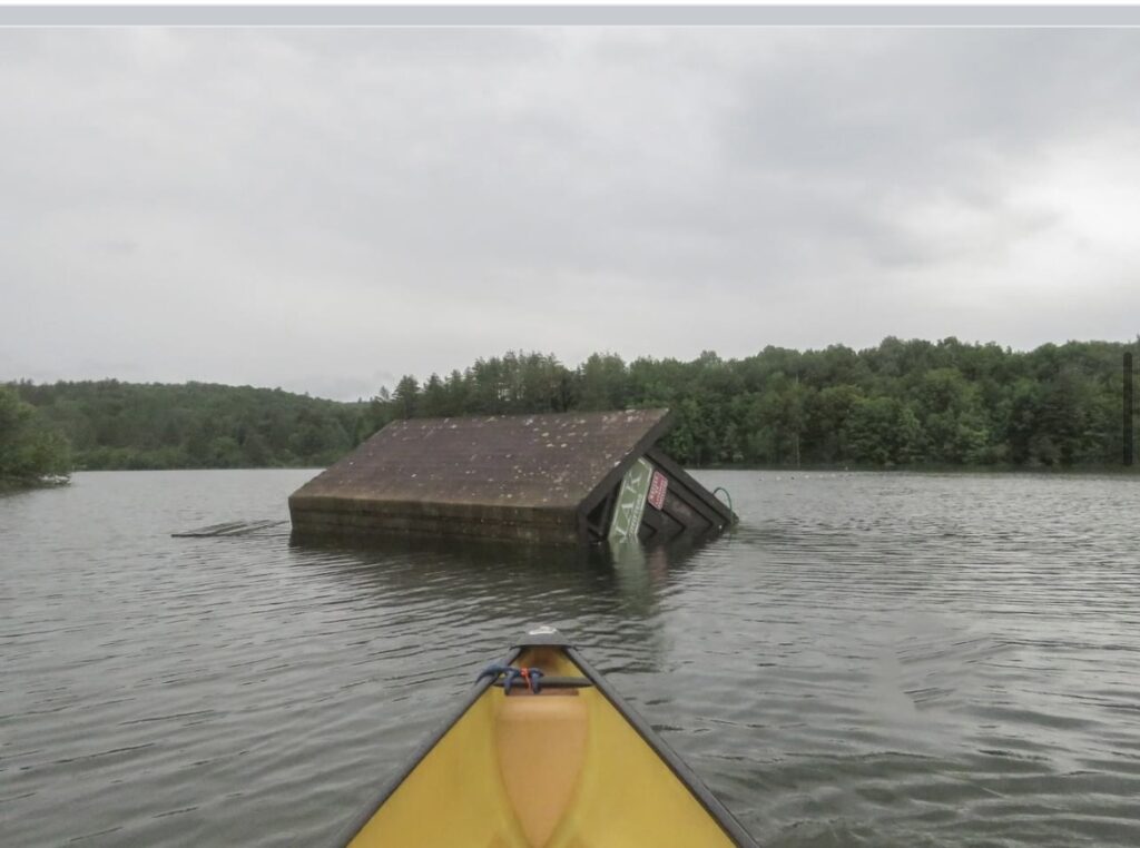 Flooded Waterbury Reservoir July 2023 Vermont